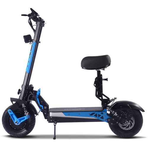 MotoTec scooter Switchblade 60v 4000w Lithium Electric Scooter Blue