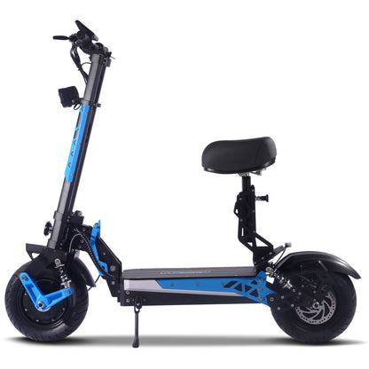 MotoTec scooter Switchblade 60v 4000w Lithium Electric Scooter Blue