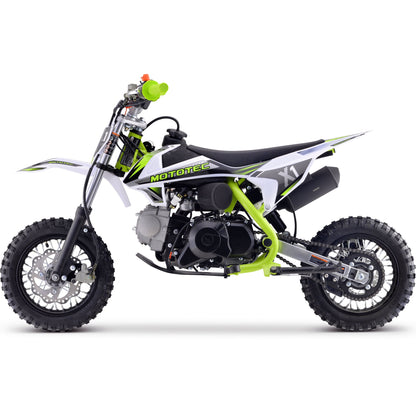 MotoTec X1 110cc 4 stroke Green 160 lbs 2.2 Liter, 6.7 HP @ 8000 RPM, 37 mph 13+age