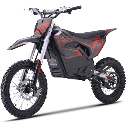 MotoTec 72v Pro Electric Dirt Bike 5000w Lithium|Battery: 72 Volt 30ah Li-Ion|TopSpeed:50 MPH|Range:40miles|IP65|No Tax|1 Year Warranty