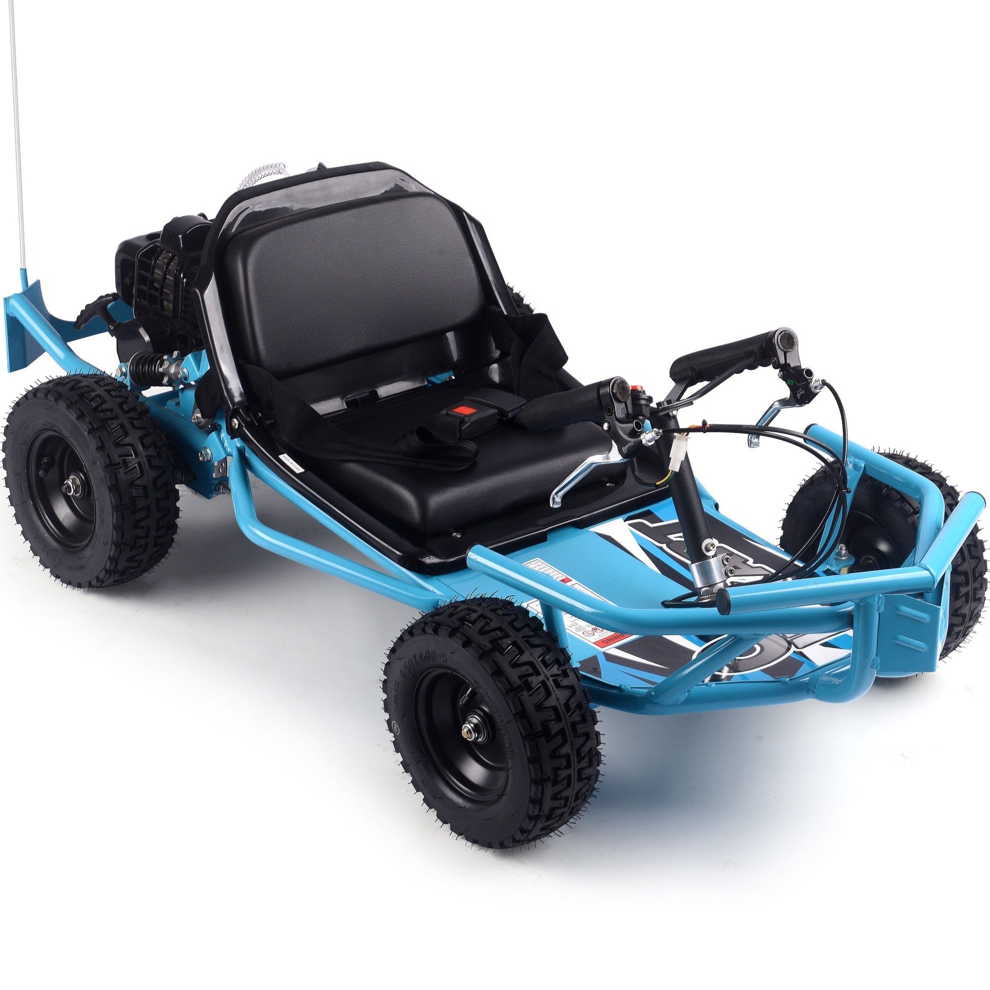MotoTec Sandman Kids Gas Powered 52cc Go Kart 2-Stroke,Air Cooled,EPA Approved,Cruising Range:10-20 miles per tank,Top Speed:32mph Renovomotors