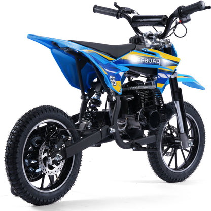 MotoTec Pioneer 49cc 2-Stroke Kids Gas Dirt Bike / Off Road Use Only