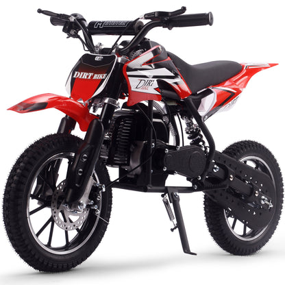 MotoTec Big Alien 50cc Dirt Bike Black – Kids Gas Off-Road Bike