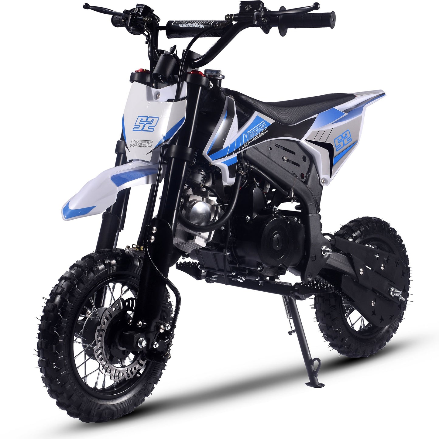 MotoTec Hooligan 72cc 4-Stroke Gas Dirt Bike Blue/Off Road Use Only