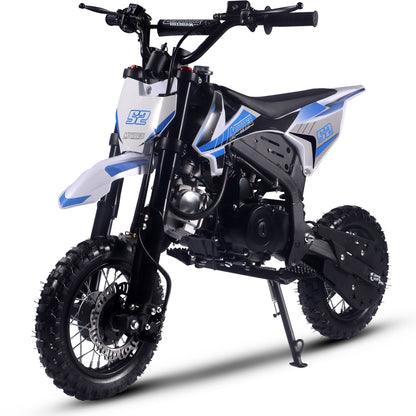 MotoTec Hooligan 72cc 4-Stroke Gas Dirt Bike Blue/Off Road Use Only