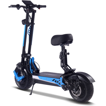 MotoTec scooter Switchblade 60v 4000w Lithium Electric Scooter Blue
