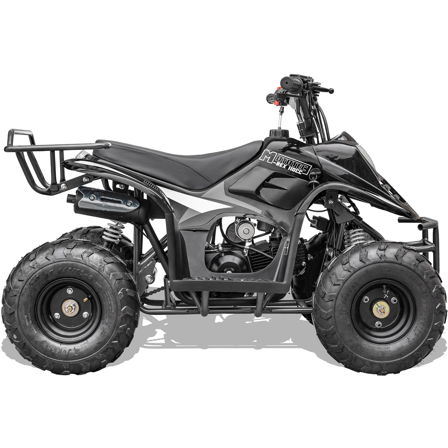 MotoTec Rex 110cc 4-Stroke Kids Gas ATV Black/Off Road Use Only