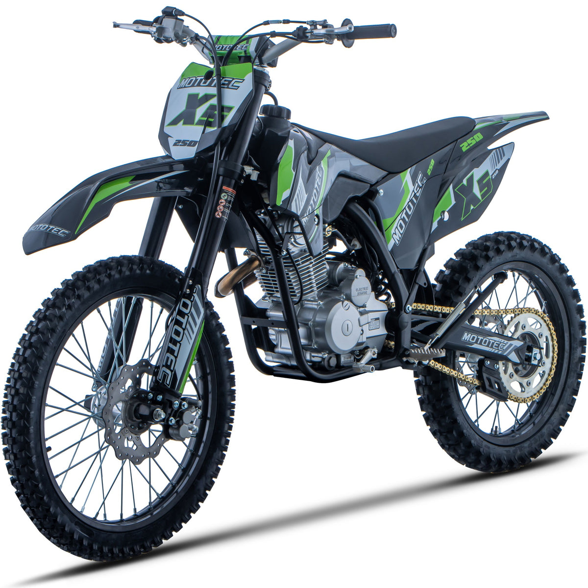 MotoTec X5 250cc Dirt Bike - 16HP 4-Stroke Off-Road Motorcycle