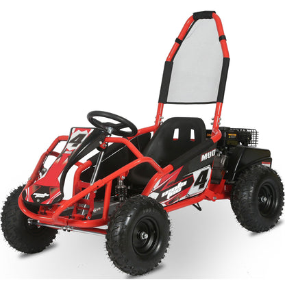 MotoTec Mud Kids Gas Powered 98cc Go Kart Full Suspension/Off Road Use Only