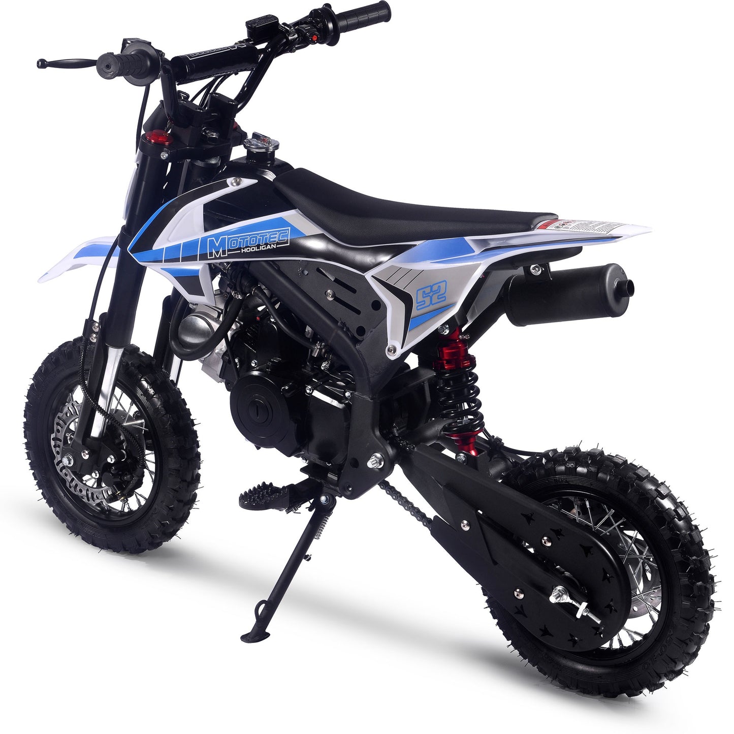 MotoTec Hooligan 72cc 4-Stroke Gas Dirt Bike Blue/Off Road Use Only