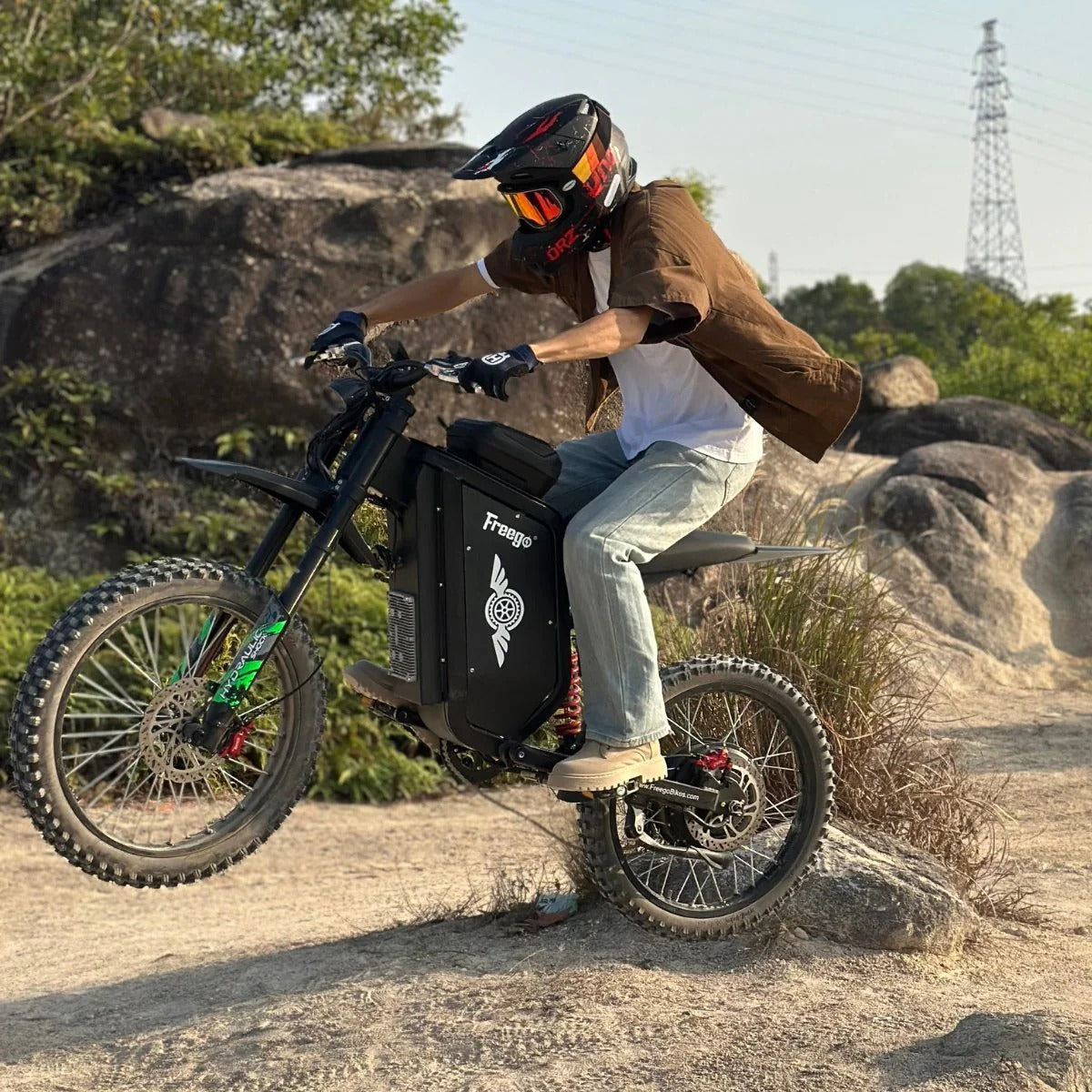 Freego X3 Electric Dirt Bike | 8000W Peak Motor, 72V Battery, 56 MPH Top Speed