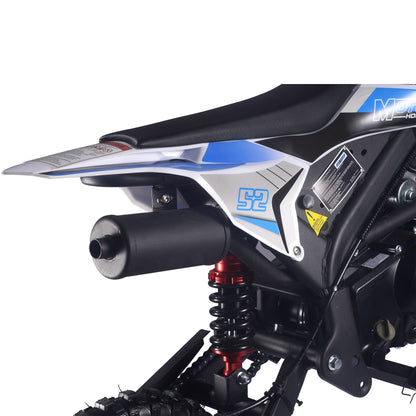 MotoTec Hooligan 72cc 4-Stroke Gas Dirt Bike Blue/Off Road Use Only