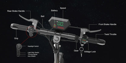 Nanrobot T1 800 W brushless motor | 48 V 10.4 Ah lithium battery | 21–25 miles | Top speed 25 mph