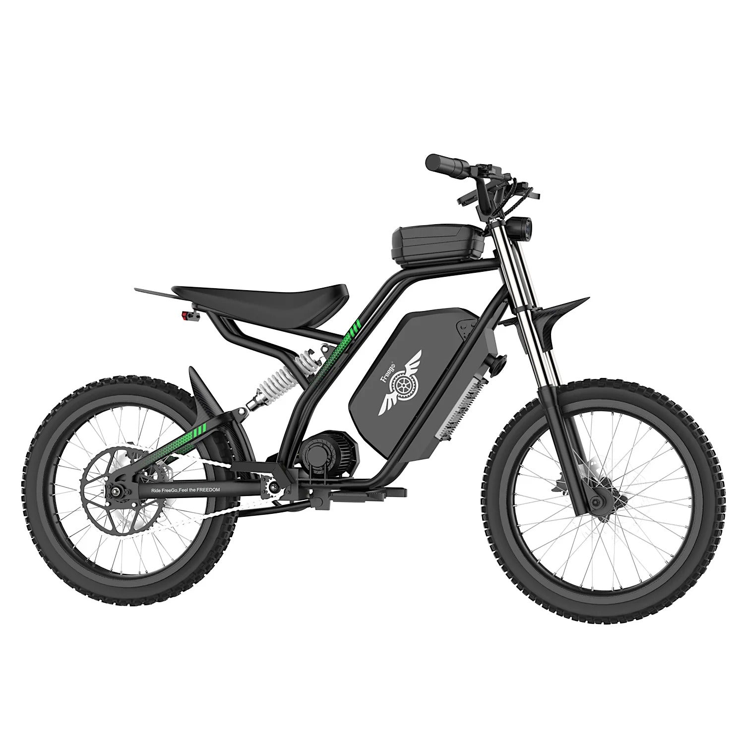 Freego Nova 3 Mid-Drive All-Terrain Dirt eBike,3000W,60V, 25Ah(1500Wh),20–50 miles,Off-Road: 40 Mph Renovomotors