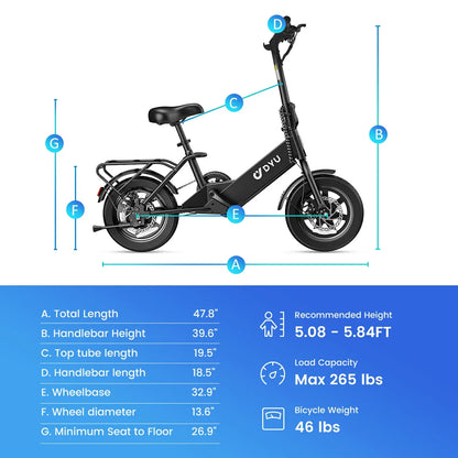 DYU C3 Folding Electric Bike | Compact Urban E-Bike