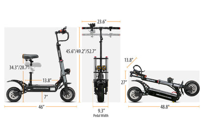 X3 3200W Dual Motor Teewing Electric Scooter Teewing