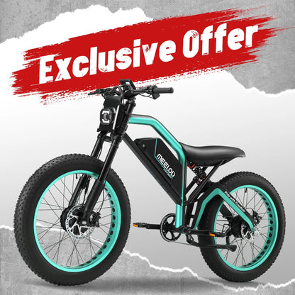 MEELOD XT600DL Electric Bike | 2400W Dual Motor, 100 Mile Range, 40 MPH