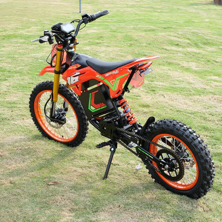 HappyRun F18 Electric Dirt Bike | 6000W Mid-Drive Motor | 46 MPH | 60V 30Ah Battery