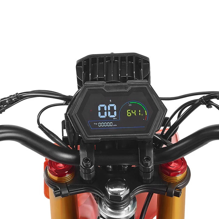 HappyRun F18 Electric Dirt Bike | 6000W Mid-Drive Motor | 46 MPH | 60V 30Ah Battery