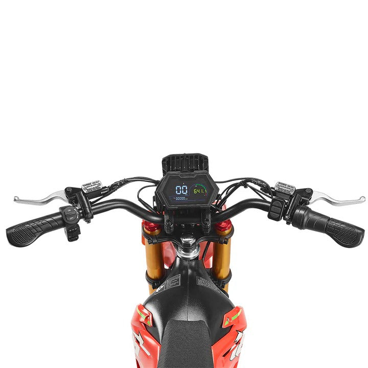 HappyRun F18 Electric Dirt Bike | 6000W Mid-Drive Motor | 46 MPH | 60V 30Ah Battery