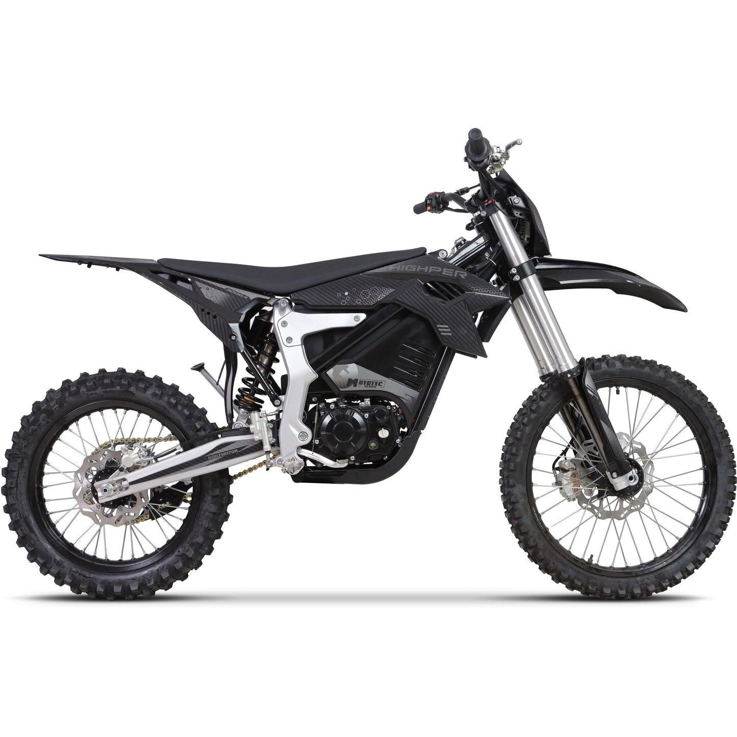 Mototec Venom 72v 12000w electric dirt bike Aluminum Black | Off Road Use Only