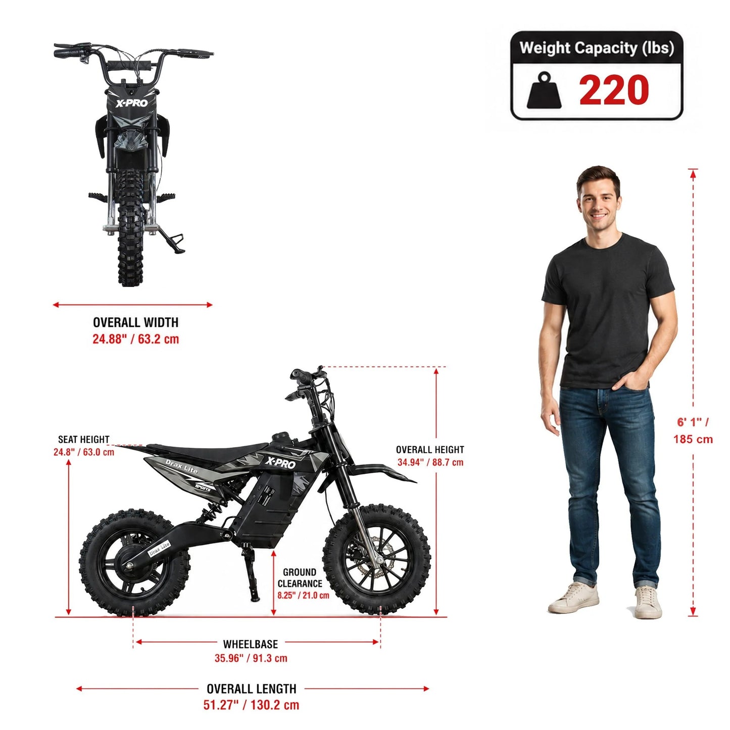 XPROUSA Drax Lite 1200W Electric Dirt Bike