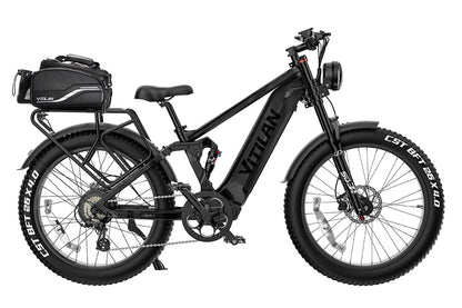 Vitilan T7 PRO Electric Bike | 1000W 52V Full Suspension E-Bike