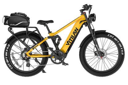 Vitilan T7 PRO Electric Bike | 1000W 52V Full Suspension E-Bike
