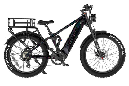 Vitilan T7 PRO Electric Bike | 1000W 52V Full Suspension E-Bike