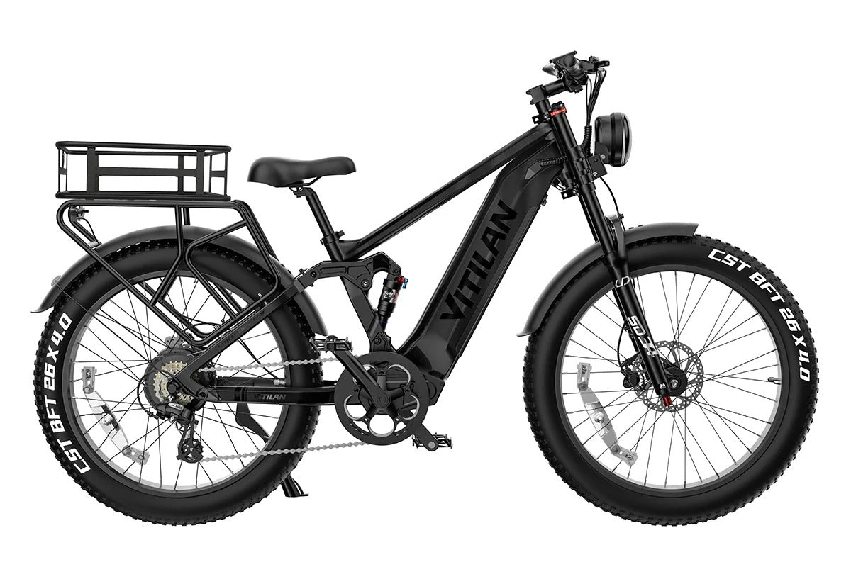Vitilan T7 PRO Electric Bike | 1000W 52V Full Suspension E-Bike