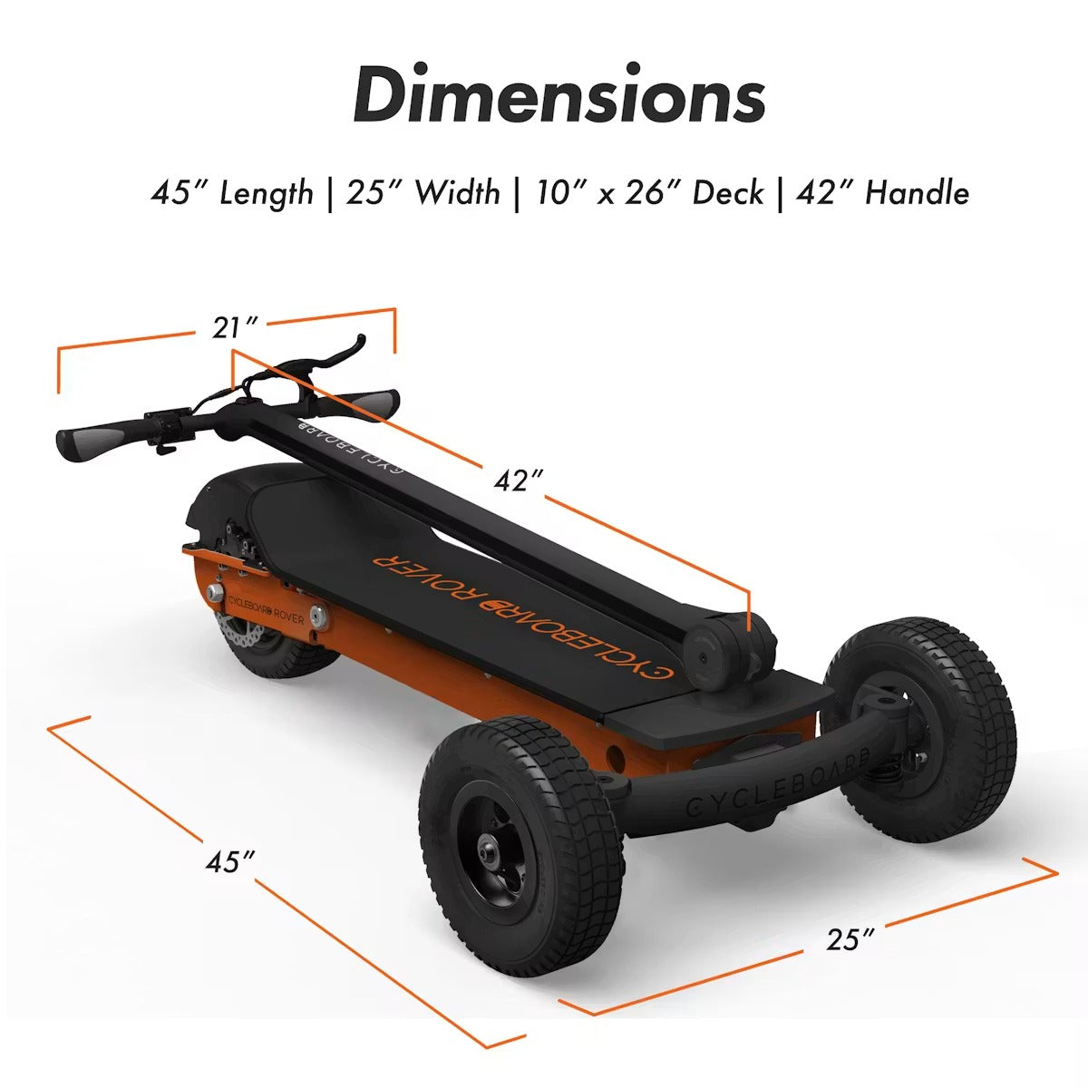 CycleBoard Rover Electric Scooter | 1800W 3-Wheel EV