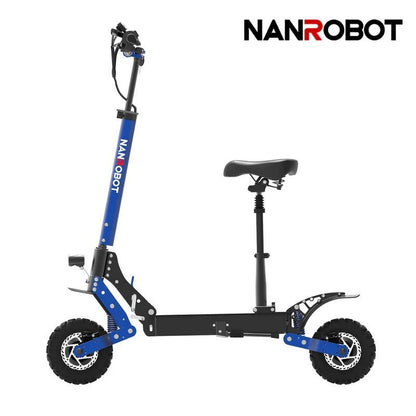 Nanrobot D4+3.0 |Dual motors, 1000 W × 2 (peak power)|52 V, 23.4 Ah lithium prismatic battery (EVE cells)|Up to 40 mph (≈ 64 km/h)|40 miles (on full charge)