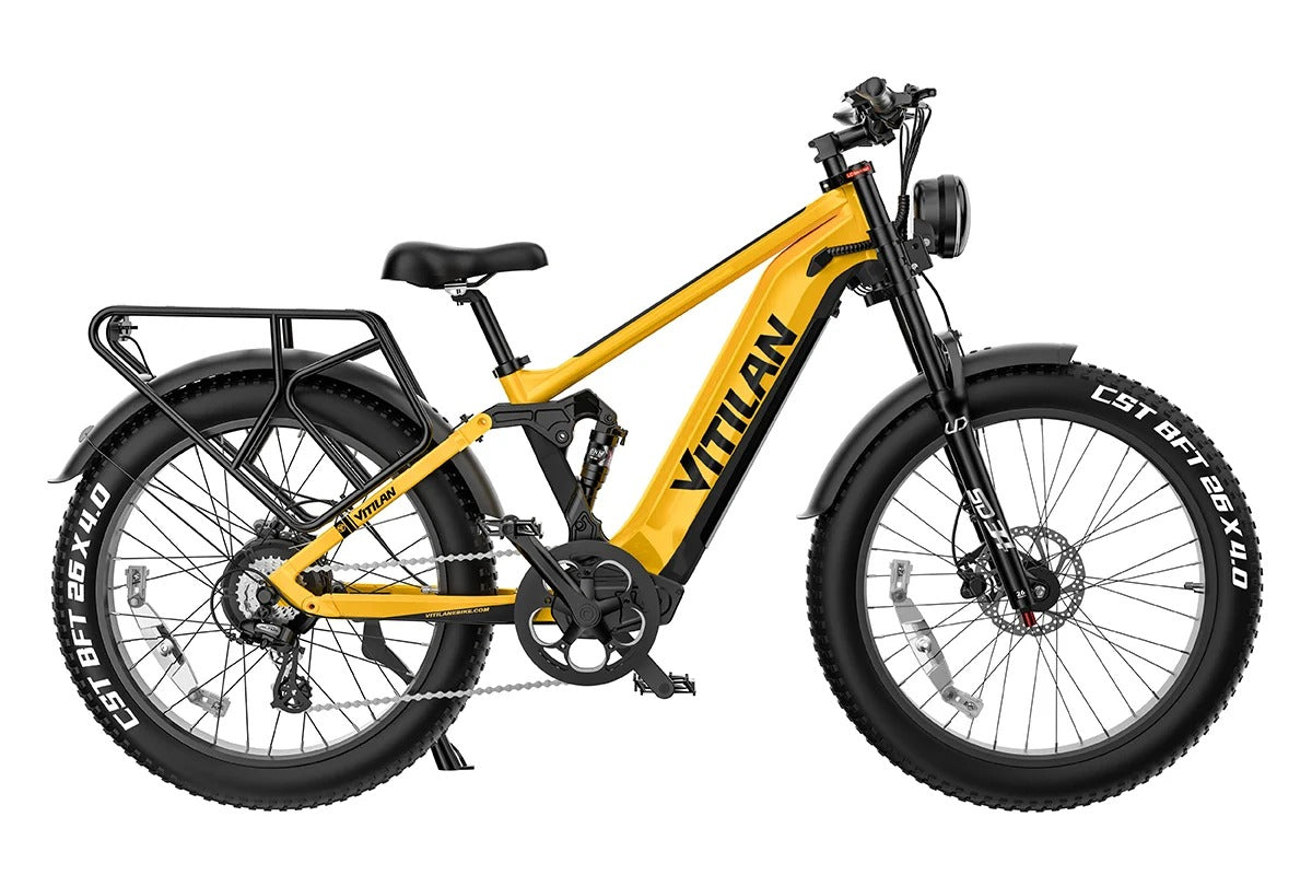 Vitilan T7 PRO Electric Bike | 1000W 52V Full Suspension E-Bike