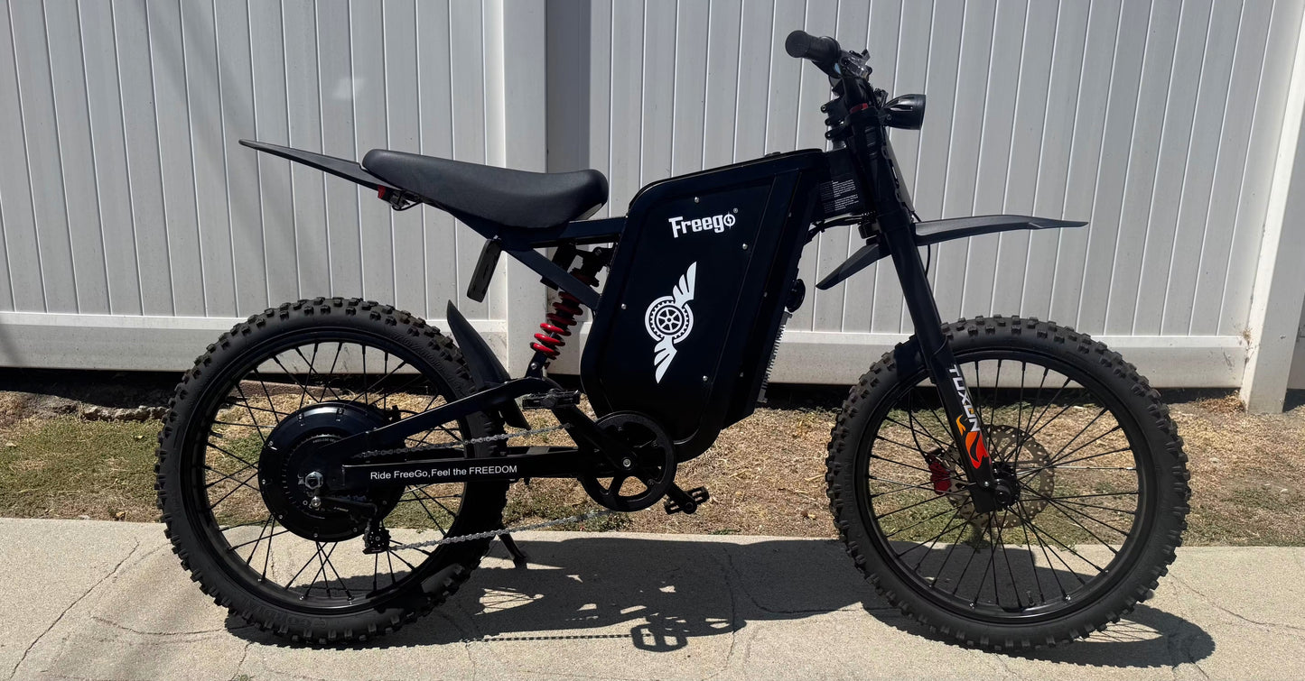 Freego X3 Electric Dirt Bike | 8000W Peak Motor, 72V Battery, 56 MPH Top Speed