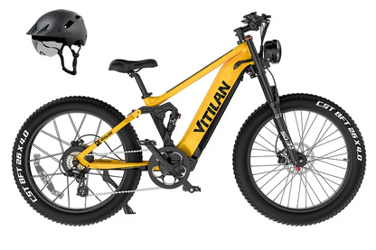 Vitilan T7 PRO Electric Bike | 1000W 52V Full Suspension E-Bike