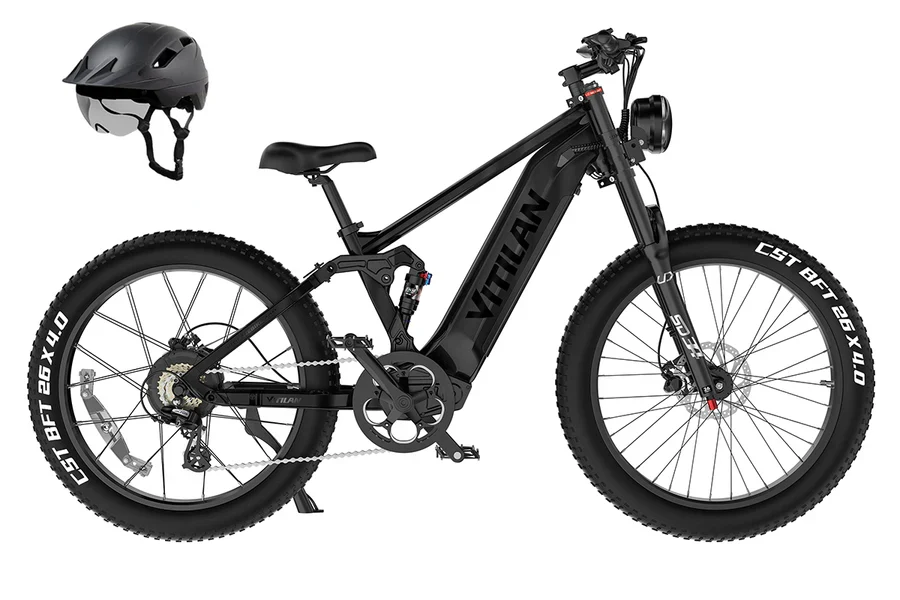Vitilan T7 PRO Electric Bike | 1000W 52V Full Suspension E-Bike
