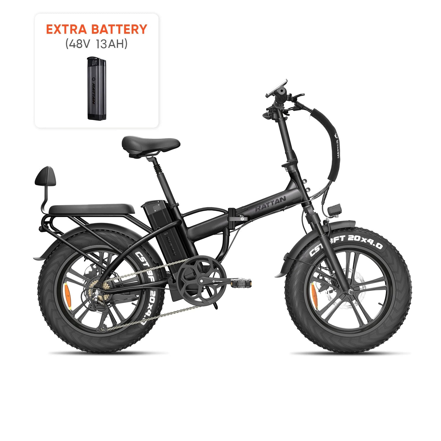 Rattan LM 750 Pro Electric Bike | 750W Motor, 48V 13Ah Battery, 55 Mile Range