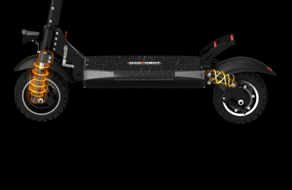 Nanrobot T1 800 W brushless motor | 48 V 10.4 Ah lithium battery | 21–25 miles | Top speed 25 mph