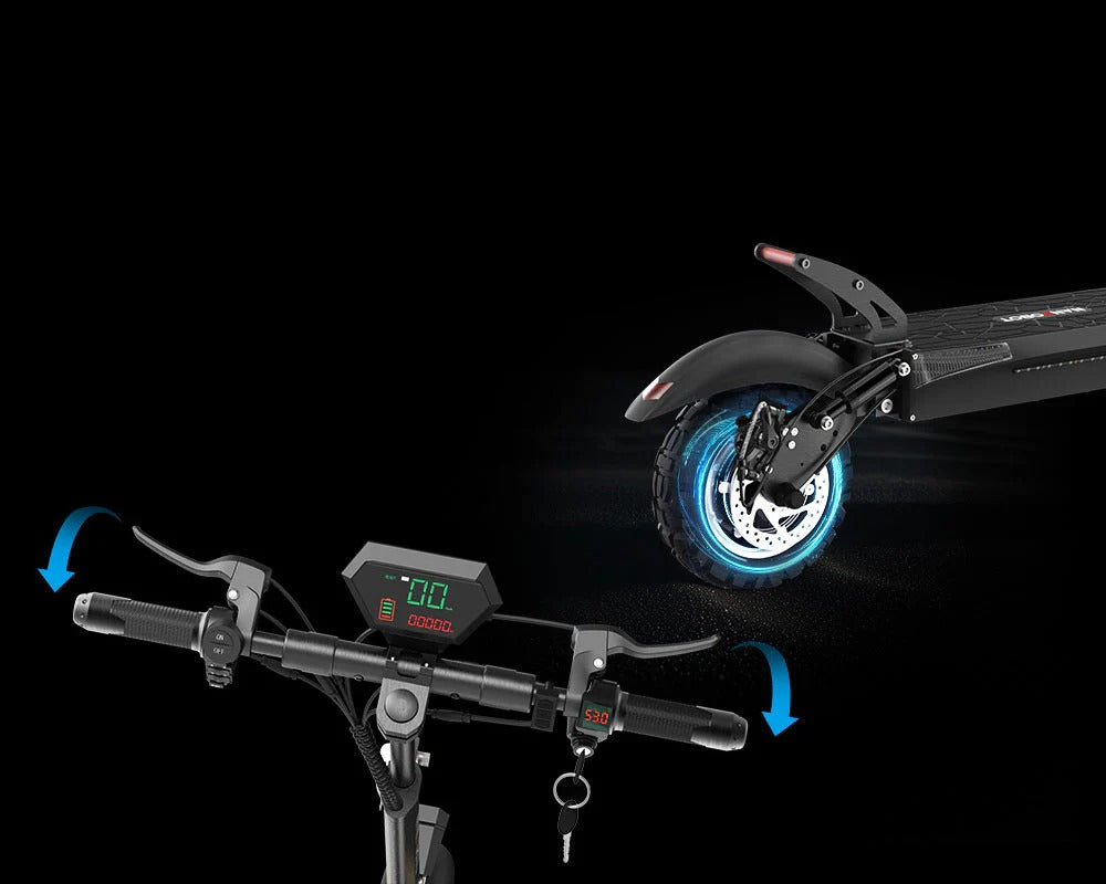 Nanrobot T1 800 W brushless motor | 48 V 10.4 Ah lithium battery | 21–25 miles | Top speed 25 mph