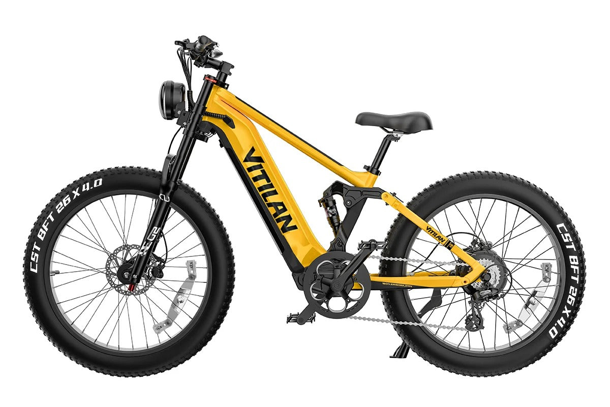 Vitilan T7 PRO Electric Bike | 1000W 52V Full Suspension E-Bike