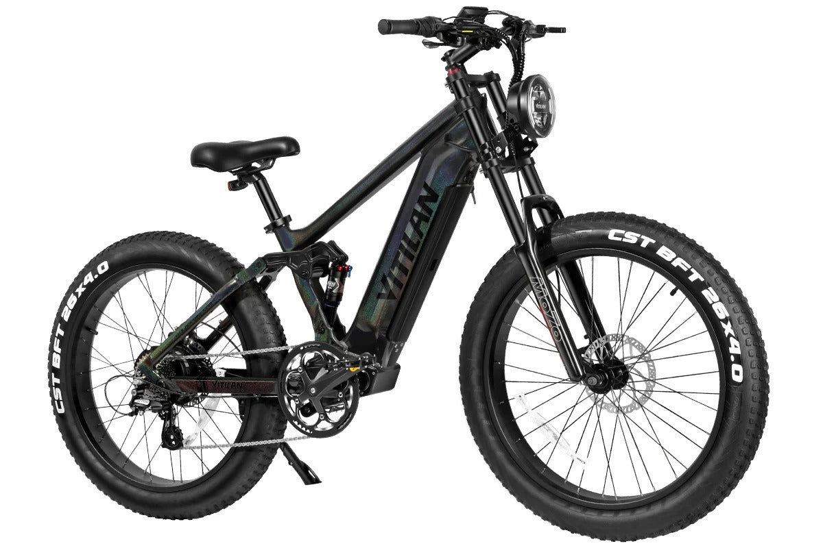 Vitilan T7 PRO Electric Bike | 1000W 52V Full Suspension E-Bike