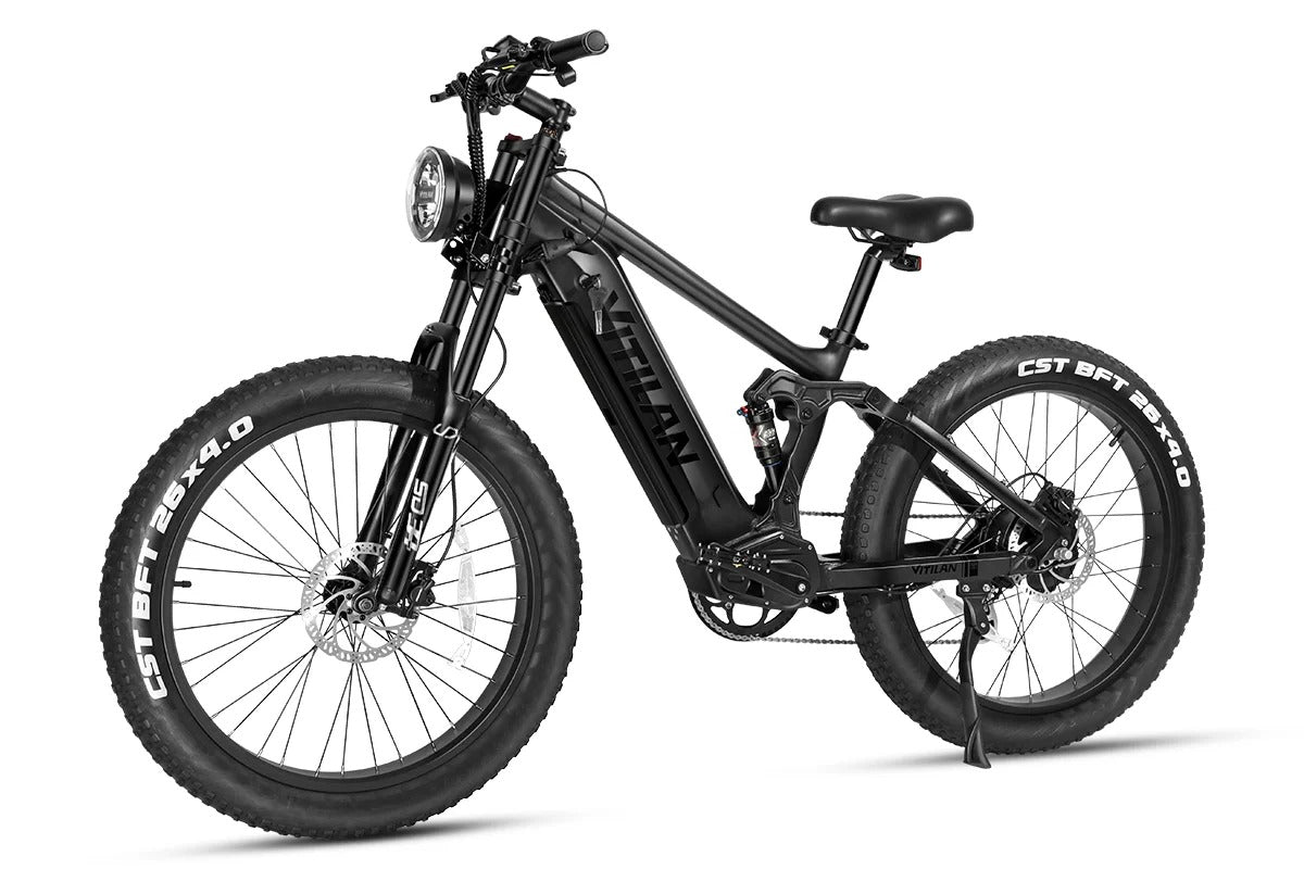 Vitilan T7 PRO Electric Bike | 1000W 52V Full Suspension E-Bike