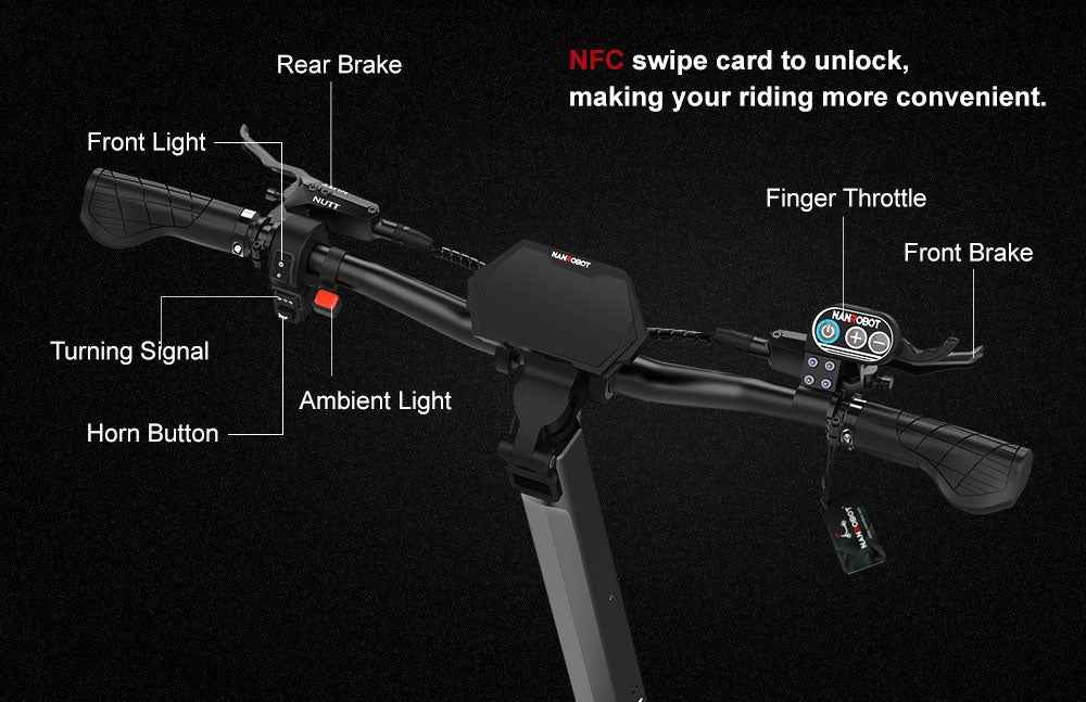 Nanrobot N6 72V Dual 3000W Electric Scooter – 50 MPH, 81 Mile Range, Dual Motors