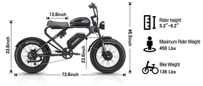 MEELOD DK300 MAX | Dual 1200W Motor, Dual Battery/Off Road Use Only