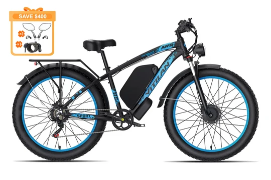Vitilan H5 Dual Motor Fat Tire E-Bike | 2000W AWD &amp; 52V 25Ah