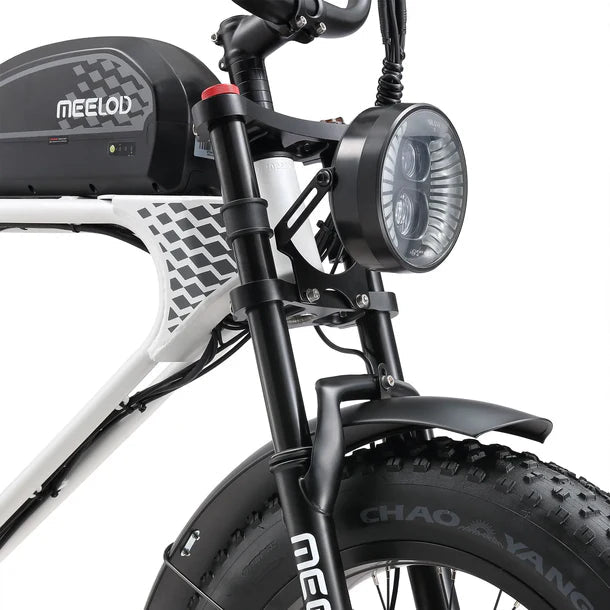 Powerful retro moped style ebike MEELOD DK300 PLUS | 1200W Motor, 50-100 Miles Range Meelod