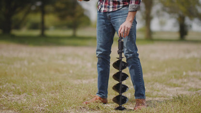 SuperHandy GUT150 Electric Earth Auger | 48V Cordless Brushless Auger with 6" x 30" Bit