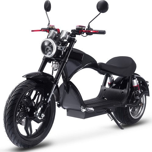 MotoTec Raven 60V 30Ah 2500W Electric Scooter – 28 MPH, 50 Mile Range Lithium