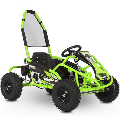 MotoTec Mud Kids Gas Powered 98cc Go Kart Full Suspension/Off Road Use Only
