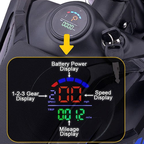 MotoTec Pro 72V/30Ah 5000W Off-Road Electric Dirt Bike